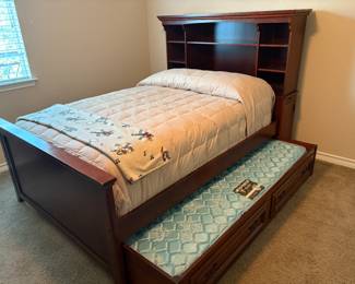 Youth Full Size Bed With Hutch and Trundle and…