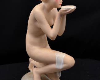 “Lady Drinking”
Porcelain Figurine by Pirkenhammer - Czechoslovakia