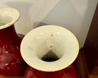 Ox Blood vases