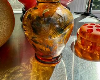 Silver overlay vase