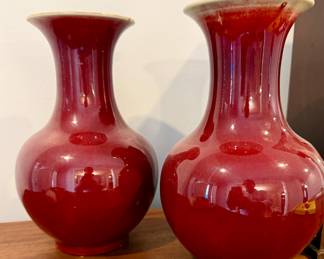 Ox Blood Glaze Vases