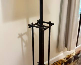 Floor lamp, one of a pair iron