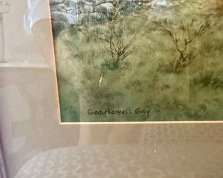 Signed by Geo. Howell Gay, we have two pieces by this artist ca 1919