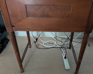 Sewing machine in cabinet