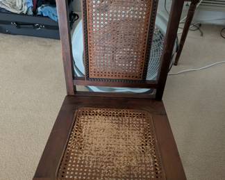 Cane chair, needs repair