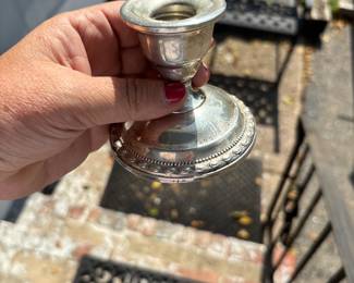 Sterling silver candle hohlder
