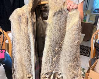 NICHOLSON fur coat with hood