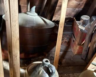 Copper Still, Vintage Milk Jug