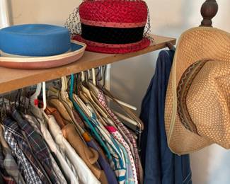 Vintage dress hats, vintage dress shirts