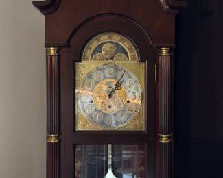 Grandfather Clock with paperwork WORKS GREAT!