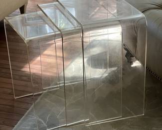 MCM Set of 3 nesting acrylic tables
