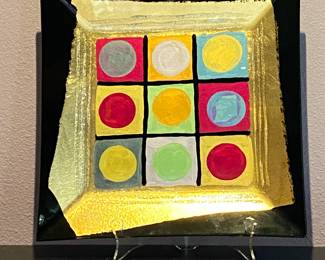 large glass art plate