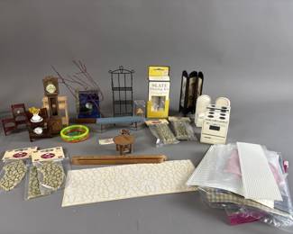 Lot 198 – Dollhouse Wooden Furniture & Miniatures