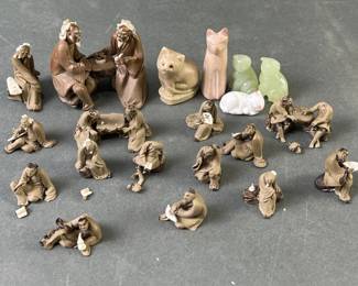 Lot 121 – Jadeite Cat Whistle Vintage Clay Figures & More