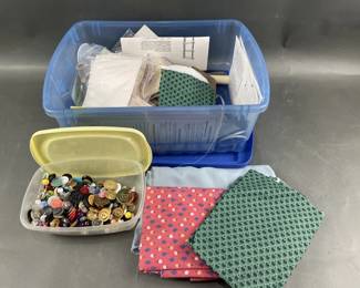 Lot 192 – Fabric Buttons, Cross-Stitch & Miniatures