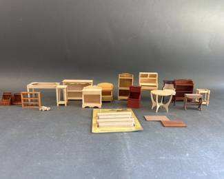 Lot 115 – Handmade Wooden Dollhouse Furniture