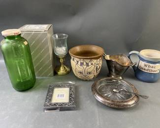 Lot 24 – Handmade Cat Pottery, Votive Candle & More