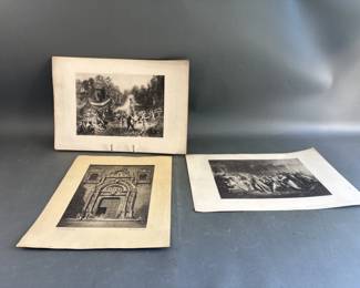 Lot 84 – Ancient Doorway Engraving, Antique Prints & More
