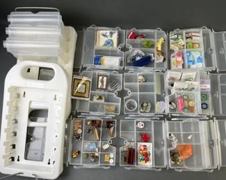 Lot 142 – 2 Organizers Filled with Miniatures & Crafts