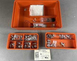 Lot 122 – Tiny Metal Doll House Miniatures In Craft Box