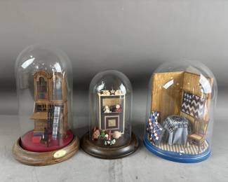 Lot 134 – Handmade Miniature Dioramas In Domes