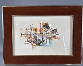 Lot 62 – Framed Abstract Signed Leonardo Nierman Art