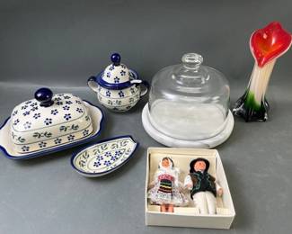 Lot 69 – Polish Pottery, Czech Dolls & More