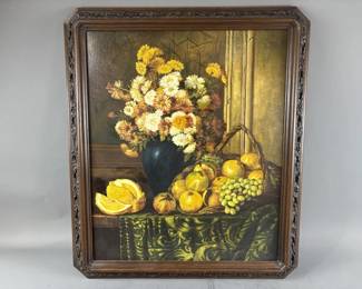 Lot 72 – Signed & Framed Selliger Still Life Oil Painting
