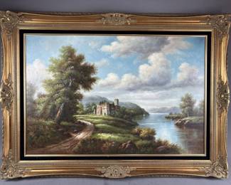 Lot 68 – Framed Oil Painting Of Castle