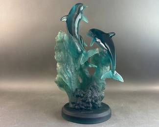 Lot 35 – Signed & Numbered Resin Dolphin Statue
