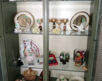 Misc. Decorative glass and wooden eggs and more