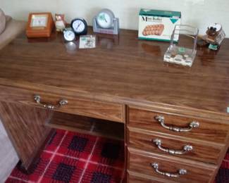 Desk, clocks and more.