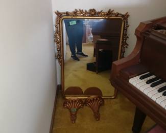 Baroque Mirror and shelves