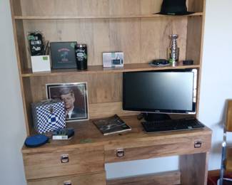 Desk with hutch to matching set