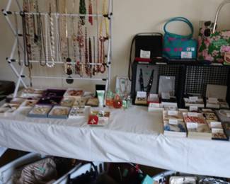 Jewelry, purses, lots to choose from along with Vera Bradley and other name brands