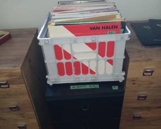 2 drawer file and Albums