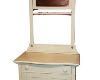 antique painted oak washstand