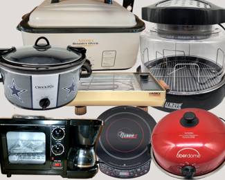 several countertop kitchen cookers in exc.