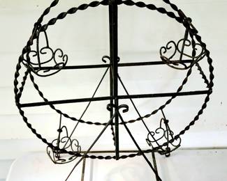 unique wrought iron plant stand
