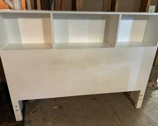 Full headboard with shelving 