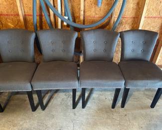 4 Safavieh “ring” upholstered side chairs