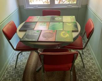 JHS Year Books and Chrome Table & Chairs