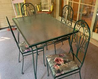 Vintage 60’s Wrought Iron Patio Set