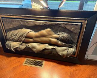 RARE Bill Mack alto relief sculpture titled “Slumbering”.
