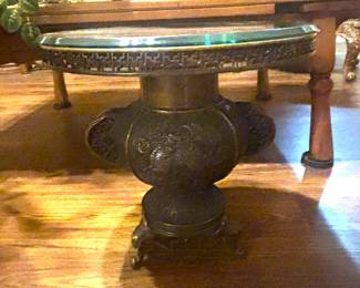 Bronze Vintage Usubata floral vase