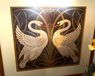 Swans.  1875 art by Walter Crane.