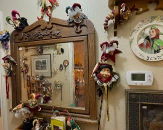 More of the Court Jester collection. Ornate framed mirror.