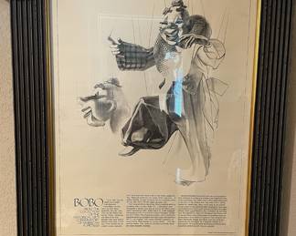 Framed BOBO marionette. 1946 historical American puppeteers' collection