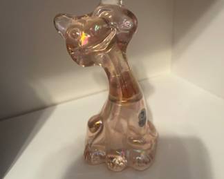 Vintage Fenton Art Glass
Figurine 11" Winking Alley Cat
Rose Pink Iridescent