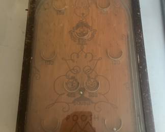 Vintage Double Poosh Up Desktop Wooden Pinball Game-11"x17" 